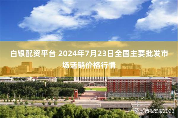 白银配资平台 2024年7月23日全国主要批发市场活鹅价格行情