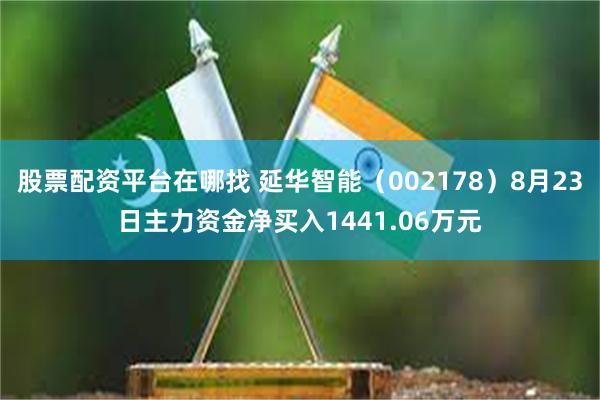 股票配资平台在哪找 延华智能（002178）8月23日主力资金净买入1441.06万元