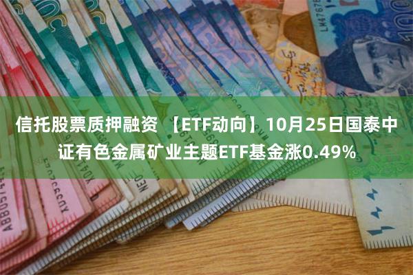 信托股票质押融资 【ETF动向】10月25日国泰中证有色金属矿业主题ETF基金涨0.49%