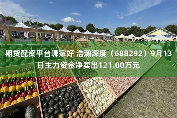 期货配资平台哪家好 浩瀚深度（688292）9月13日主力资金净卖出121.00万元