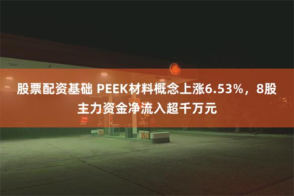 股票配资基础 PEEK材料概念上涨6.53%，8股主力资金净流入超千万元