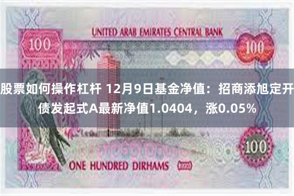 股票如何操作杠杆 12月9日基金净值：招商添旭定开债发起式A最新净值1.0404，涨0.05%